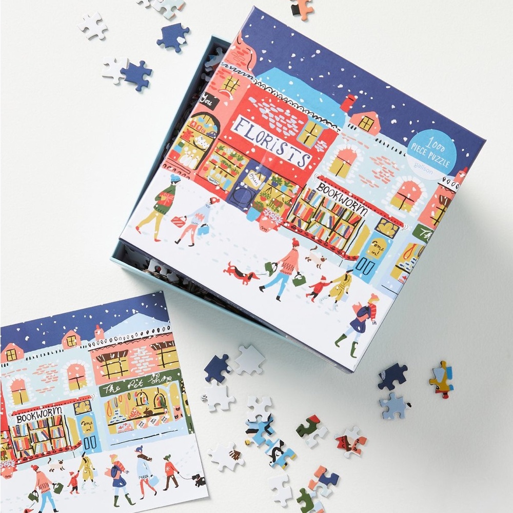 New* Winter Main Street Village Christmas Puzzle